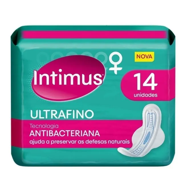 Absorvente Tecnologia Antibacteriana Com Abas Intimus 14Un