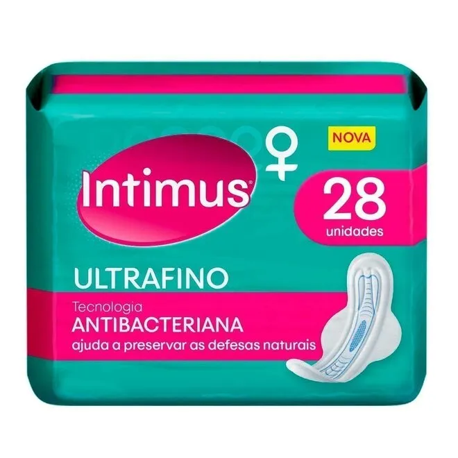 Absorvente Tecnologia Antibacteriana Com Abas Intimus 28Un