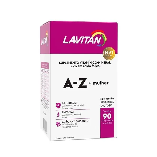 Suplemento Lavitan A-Z + Mulher 90 Comprimidos Revestidos