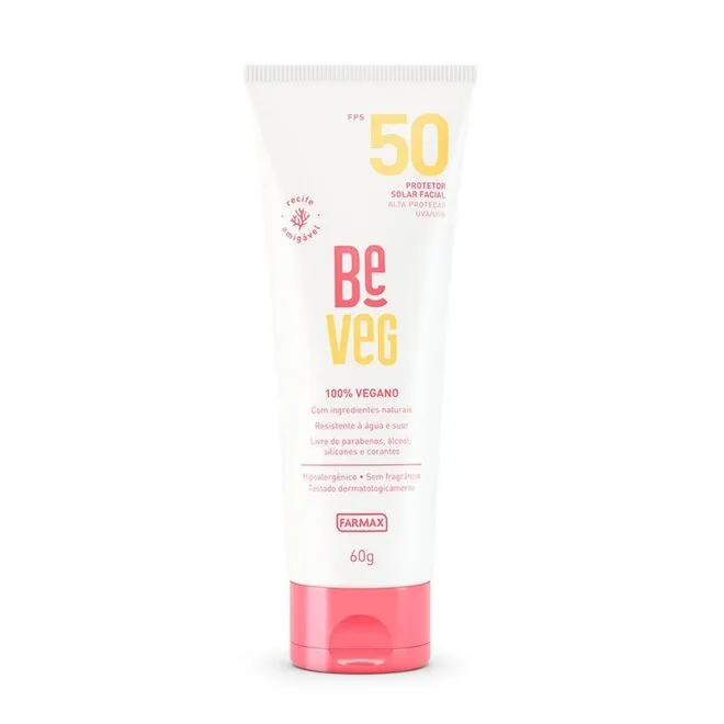 Protetor Solar Facial Beveg Vegano Fps50 60G