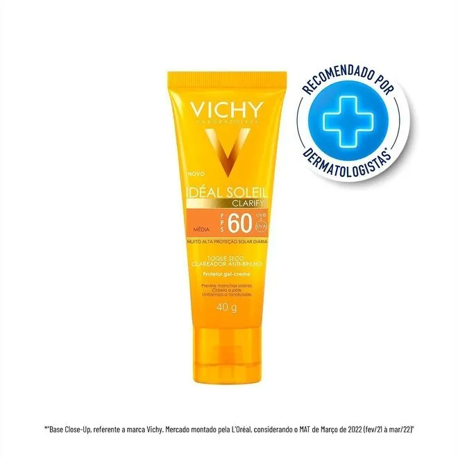Protetor Solar Facial Vichy Soleil Clarify Media 40G