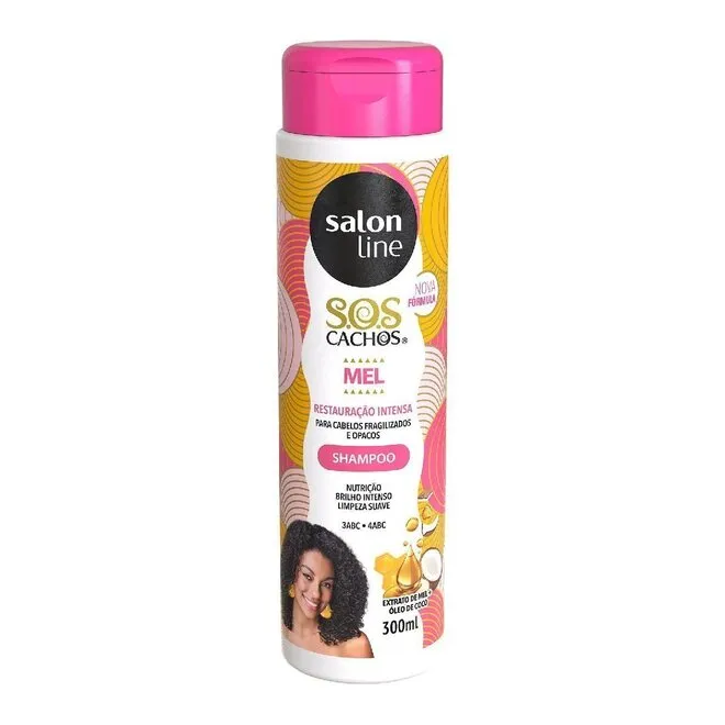 Shampoo Salon Line Sos Cachos Mel Ntens 300ml