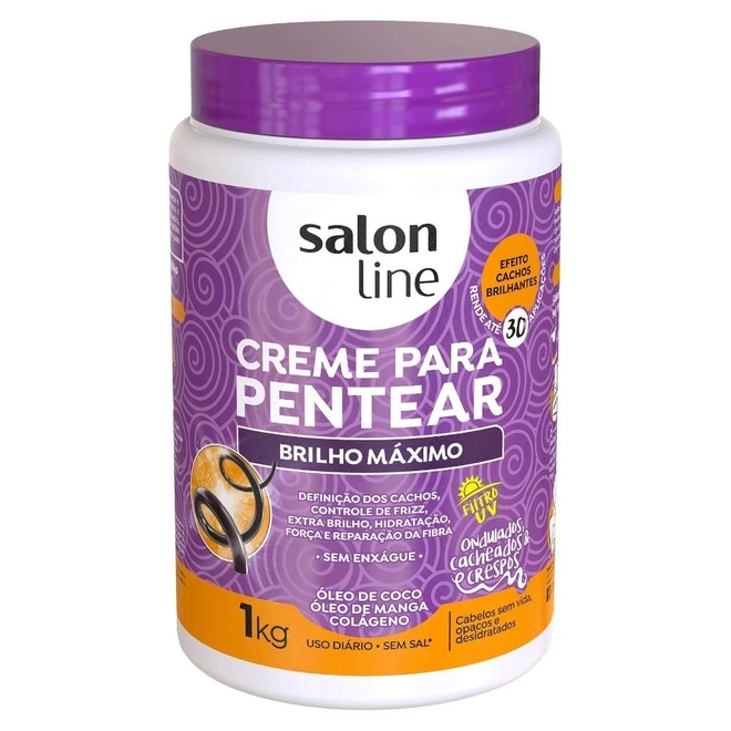 Salon Line Brilho Maximo Creme Pentear 1Kg