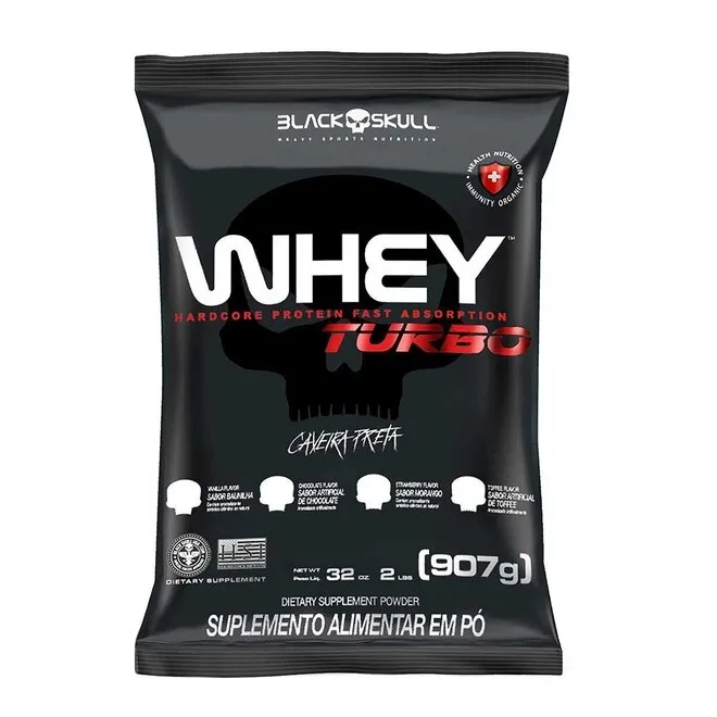 WHEY TURBO REFIL BAUNILHA 907G