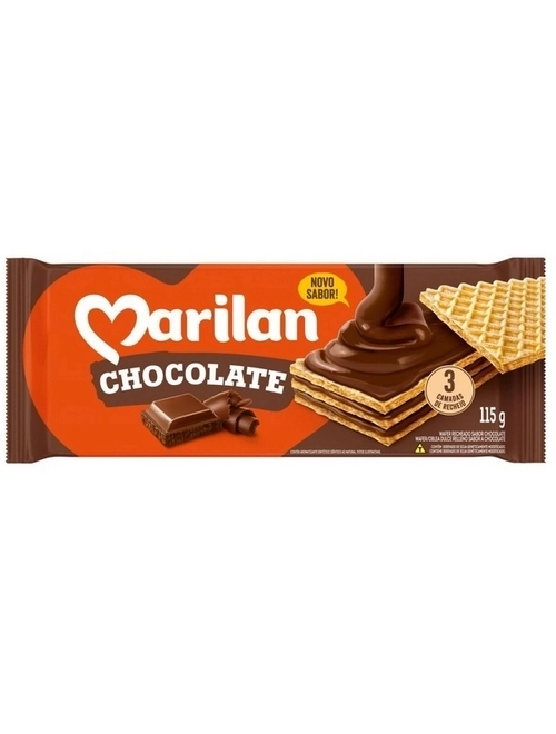Biscoito Marilan Wafer Chocolate 115g