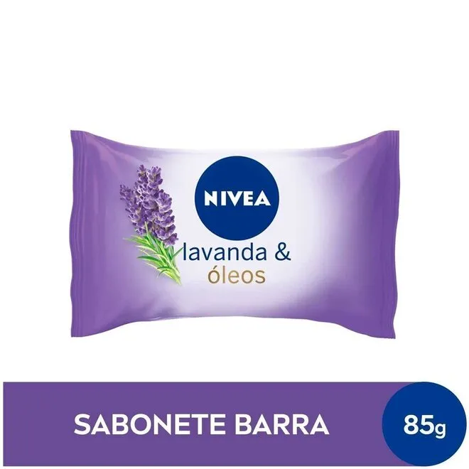 Sabonete Barra Nivea Com Hidratante Lavanda & Óleos 85G