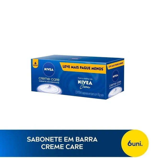 Sabonete Nivea Creme Care 6Un Oferta 90G