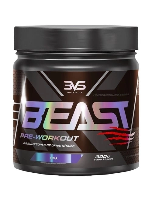 Pre Treino Beast Uva 300g - 3VS