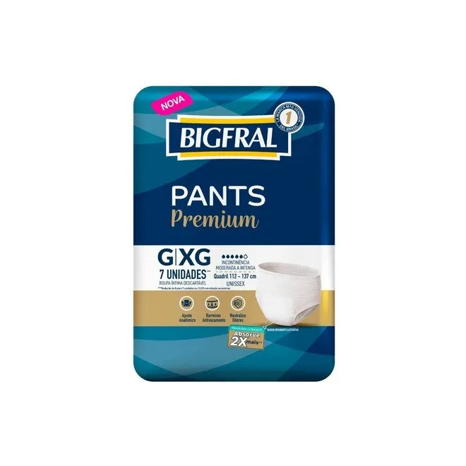 Fralda Geriatrica Bigfral Pants Gd/Xg 7Unidades