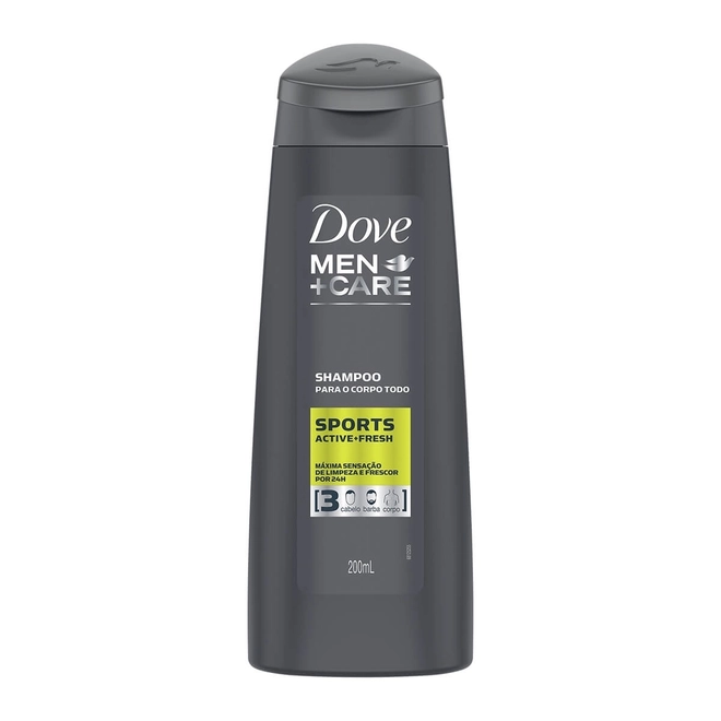 Shampoo 3 Em 1 Men+Care Sports 200ml - DOVE