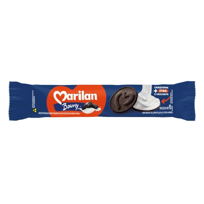 Biscoito Recheio Bauny Marilan 90g
