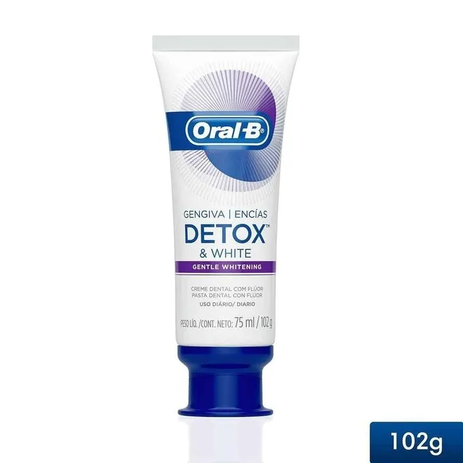 Creme Dental Oral-B Gengiva Detox Gentle Whitening 102G