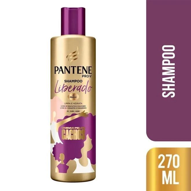 Shampoo Pantene Unidas Pelos Cachos com 270ml