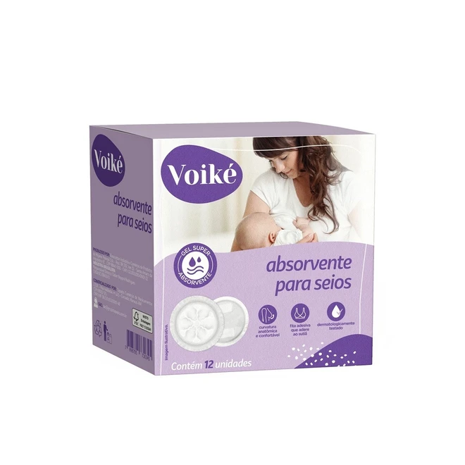 Absorvente Para Seios Voiké 12Un
