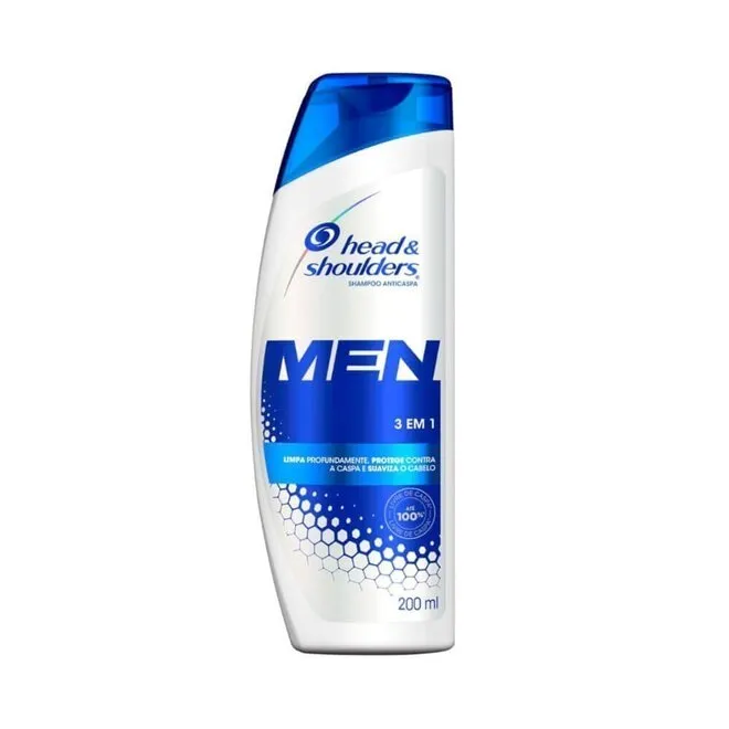 Shampoo Anticaspa 3 em 1 Head & Shoulders Men Frasco 200ml