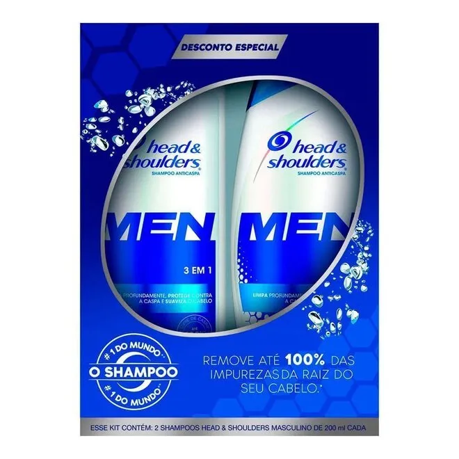 Shampoo Head&Shoulders Men 3Em1 2X200ml