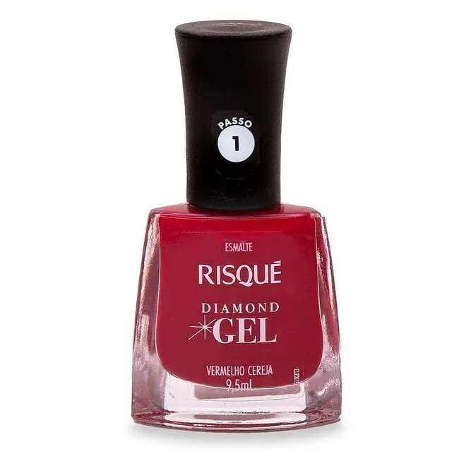 Esmalte Risqué Diamond Gel Vermelho Cereja - 9.5ml
