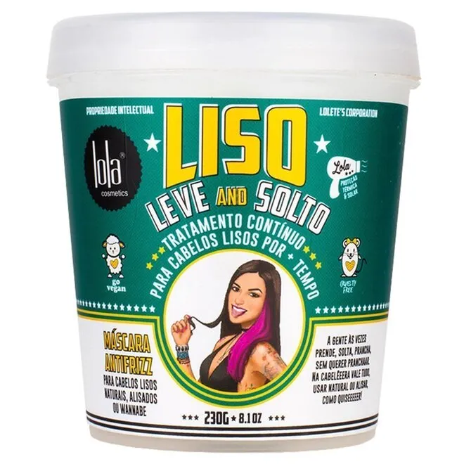 Máscara Capilar Liso, Leve E Solto Lola Cosmetics 230G