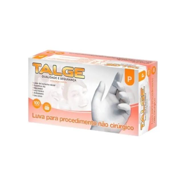 Luvas De Látex Com Amido - Tam P - Com 100 unidades
