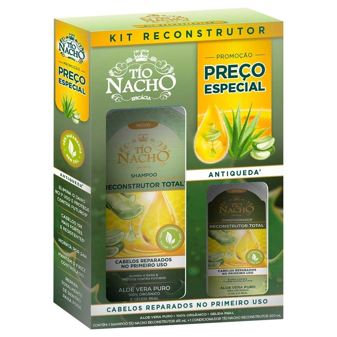 Kit Tio Nacho Shampoo415ml+Condicionador200ml Reconstrutor