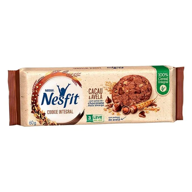 Cookie Sabor Cacau E Avelã Nesfit 60G