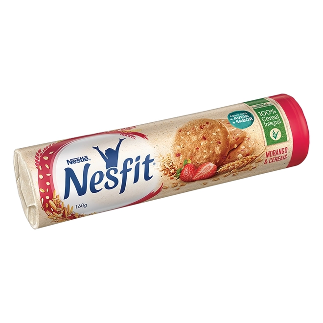 Biscoito Morango E Cereais Nestlé Nesfit 160G