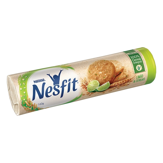 Biscoito Integral Limão E Cereais Nesfit 160G