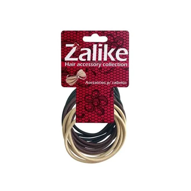 Elastico para Cabelo S/Metal Preto 12 Unidades - ZALIKE
