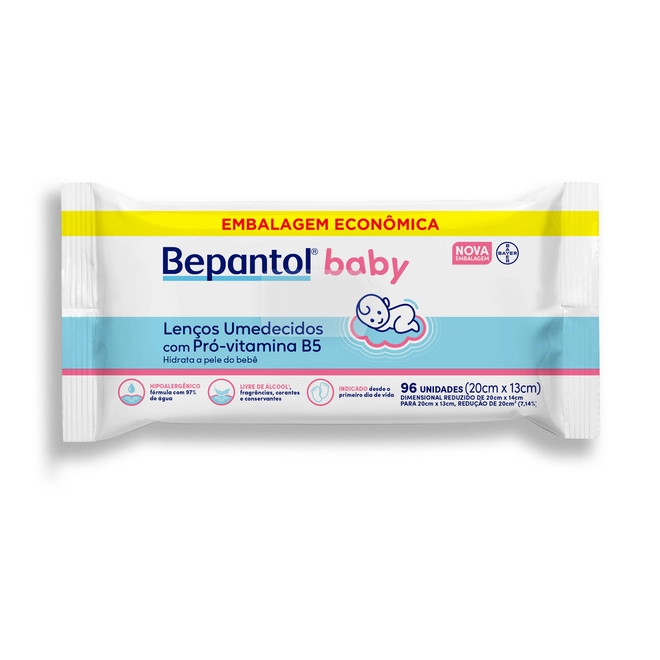 Lenço Umedecido Baby Bepantol 96Un