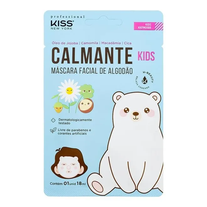 Máscara Facial Algodão Calmante Kids 18mL -KISS