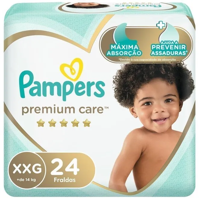 Fralda Xxg Pampers Premium Care 24 Unidades