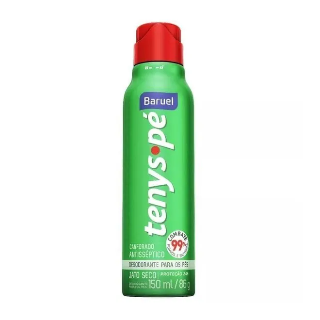 Desodorante Jato Seco p/Pés Baruel Tenys Pé Canforado 150ml