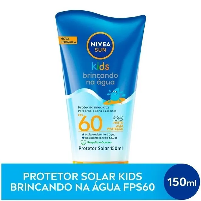 Protetor Solar Infantil FPS 60 Nivea Sun Kids Bisnaga 150ml