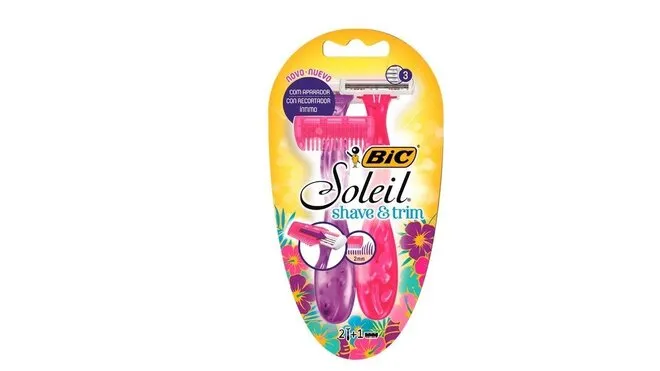 Aparelho de Barbear Soleil Rosa Shave&Trim 2 Unidades - BIC