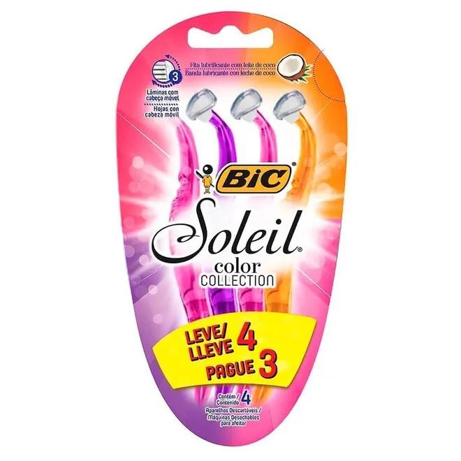 Aparelho De Barbear 3 Soleil 4 Unidade - BIC