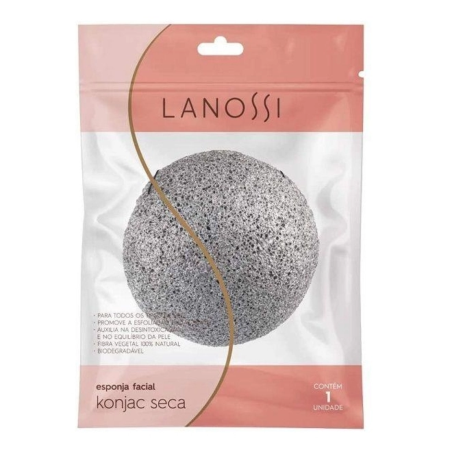 Esponja Facial Konjac Seca Lanossi Un