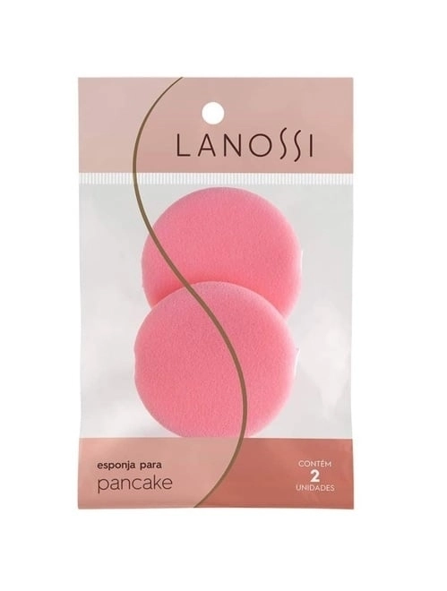 Esponja De Maquiagem Lanossi Pancake C/2Unidades