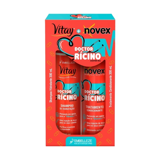 Kit Shampoo/Condicionador Novex Doctor Ricino 300ml