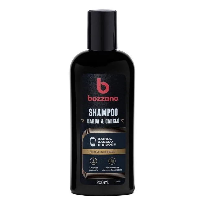Shampoo Bozzano Barba, Cabelo e Bigode com 200ml
