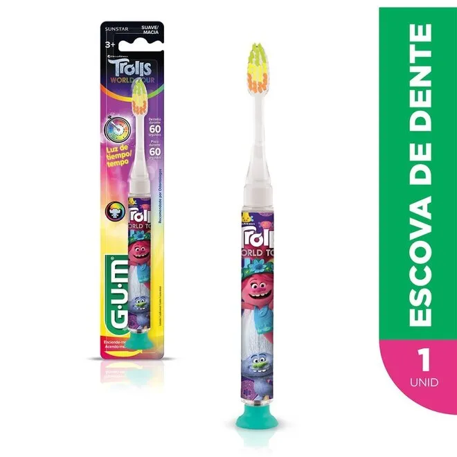 Escova Dental Trolls Light 1 unidade - GUM