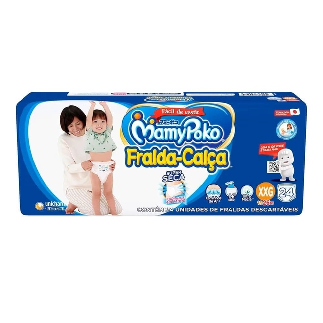 Fralda Mamypoko Calca Jumbo Xxg 24+4Unidades