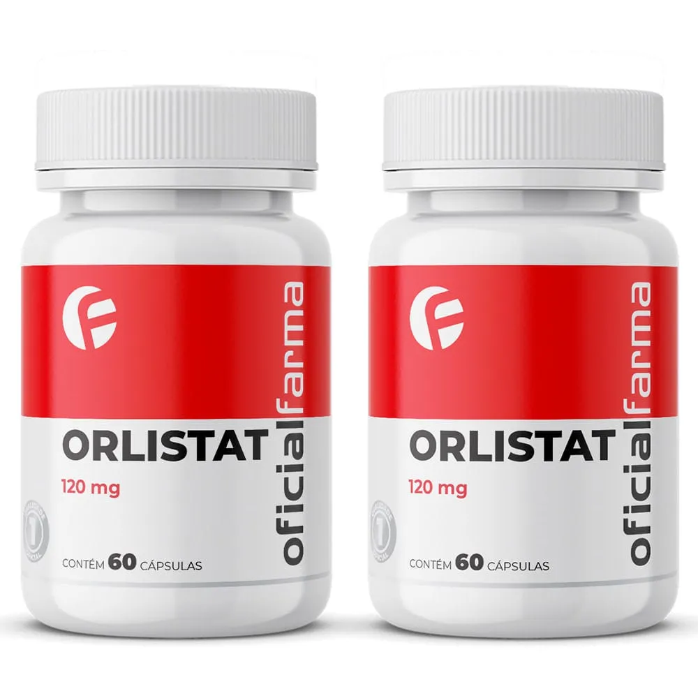 2 Potes de Orlistate 120Mg 60 Cáps