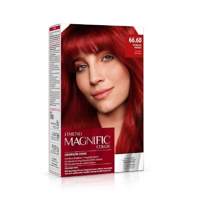 Coloração Creme Magnific Color 66.60 Vermelho Intenso -AMEND