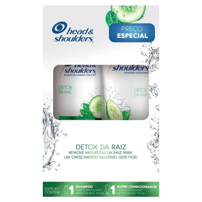 Kit Shampoo+Condicionador Head&Shoulders Detox 170ml