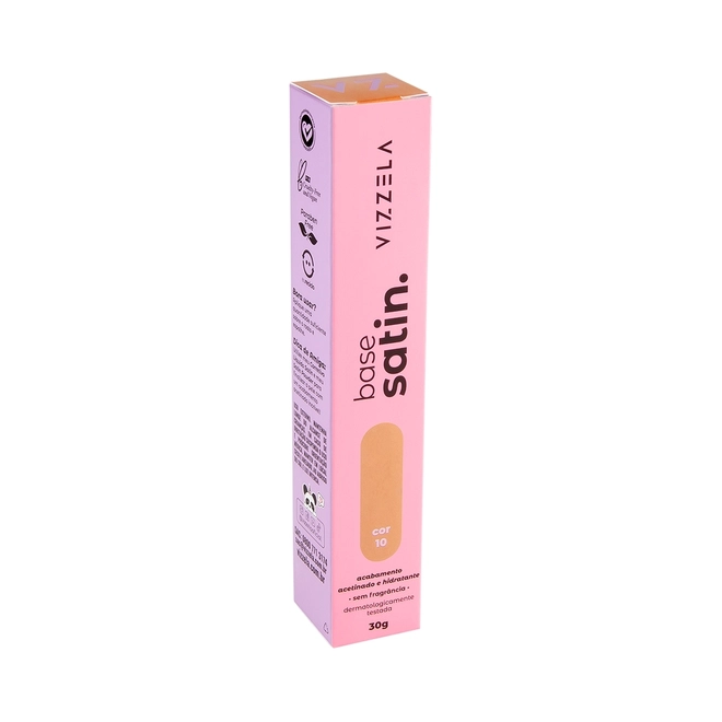 Base Líquida Satin Cor 10 - Vizzela 30G