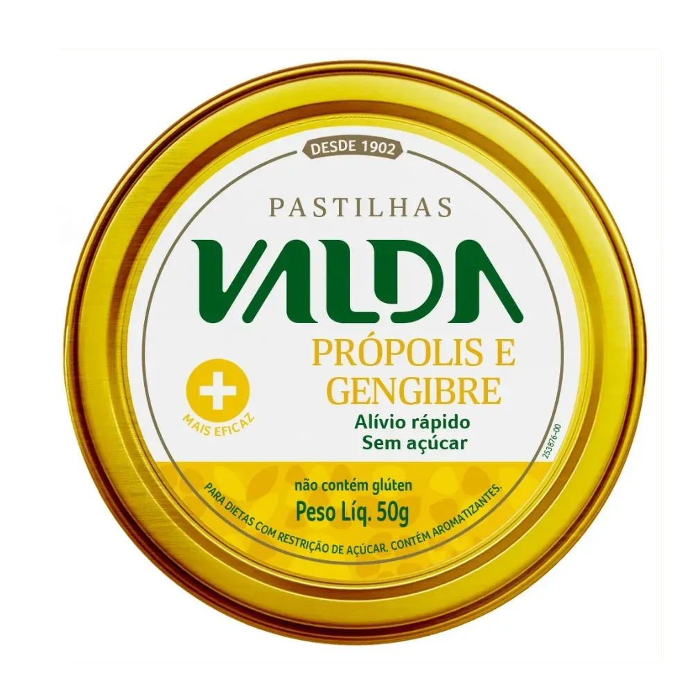 Pastilhas Valda Mais Própolis & Gengibre 50g