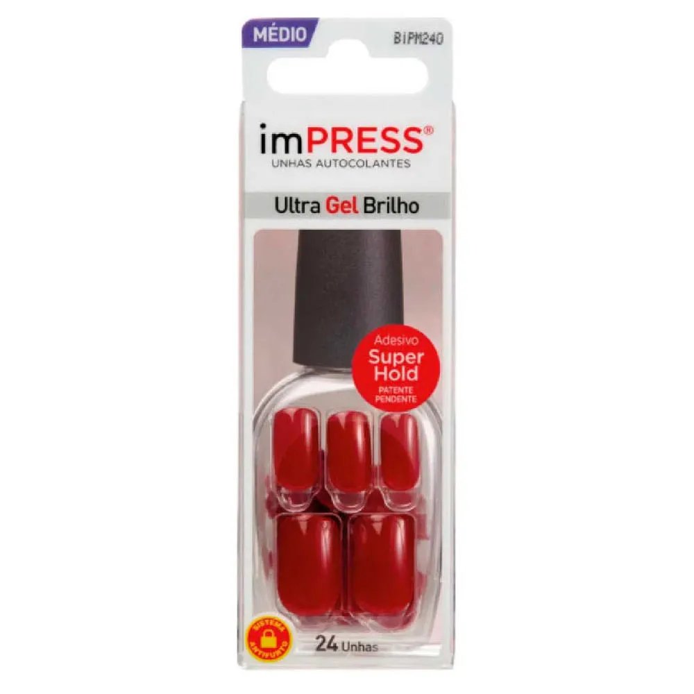 Unhas Postiças Impress Média Message Me 24 Unidades
