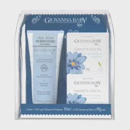 Kit Giovanna Baby Blue - Loão Hidratante 50ml + 2 Sabonetes 90g