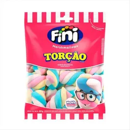 Bala Fini Marshmallows Torção Sabor Baunilha 80g