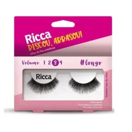 Cílios Postiços Ricca Volume Artístico - Volume 3 - Longo - 1 Par de Cílios